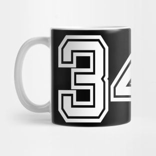 Number 34 for a sports team, group, or community Mug